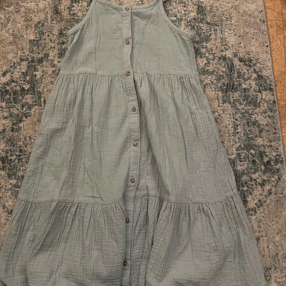 Adorable Light Blue Button-Down Kids Dress